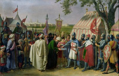 Count of Tripoli accepting the Surrender of the city of Tyre in 1124 by Alexandre Francois Caminade